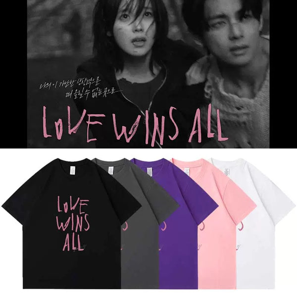 IU BTS V LOVE WINS ALL T-SHIRT