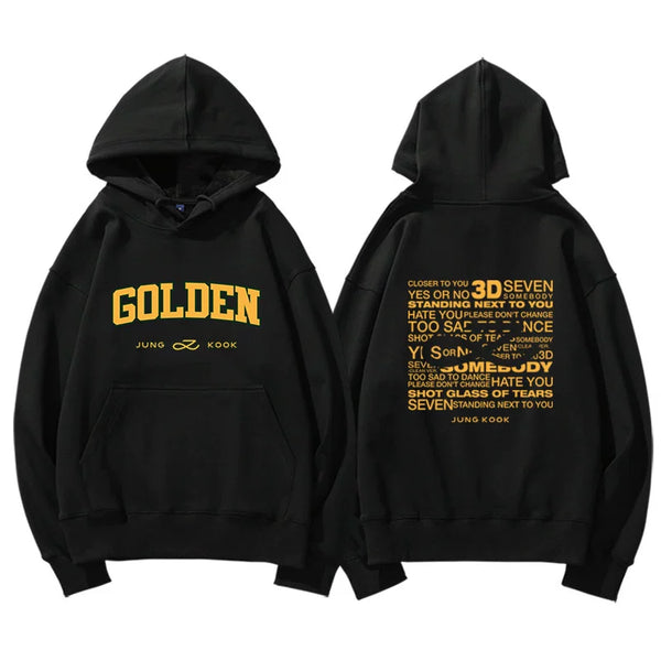 BTS JUNGKOOK GOLDEN ALBUM HOODIE SWEATER IDOLS FASHION