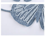 TWICE NAYEON RED VELVET SEULGI BLUE BUTTERFLY TOP SHIRT