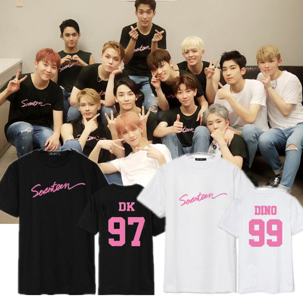 SEVENTEEN MEMBER WHITE T-SHIRTS
