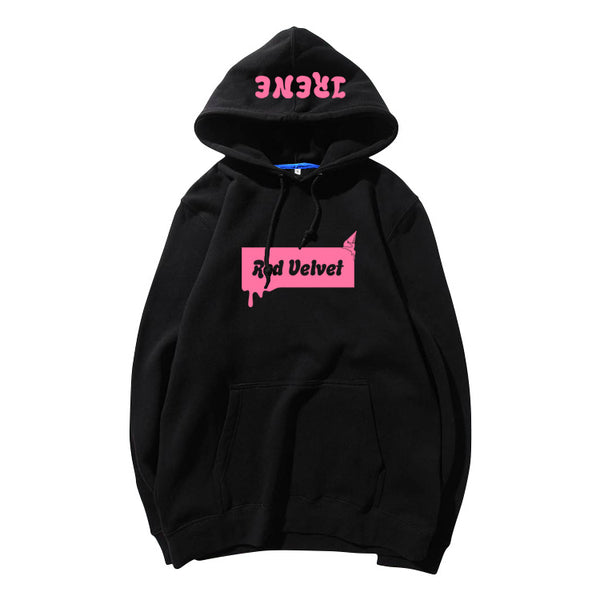 Red velvet hoodie on sale