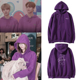 WANNA ONE DAEHWI JINYOUNG TWICE MOMO BEAR PURPLE HOODIE