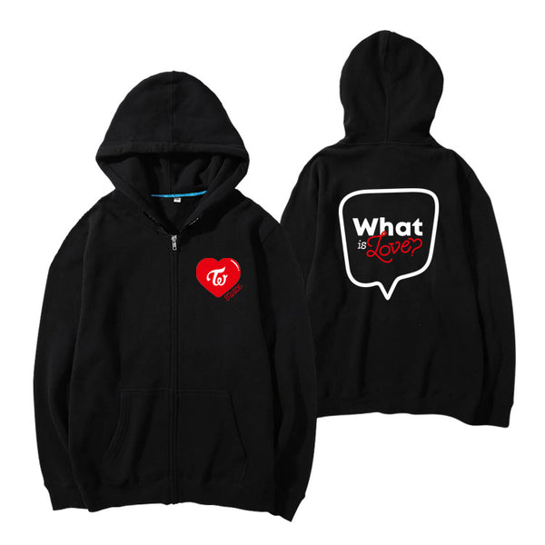 TWICE 公式what is love?パーカー XL TWICE WHAT IS LOVE ZIP UP HOODIE – IDOLS FASHION