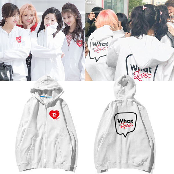 TWICE WHAT IS LOVE ZIP UP HOODIE