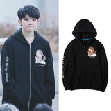 SEVENTEEN WOOZI YAWNING ZIP UP HOODIE