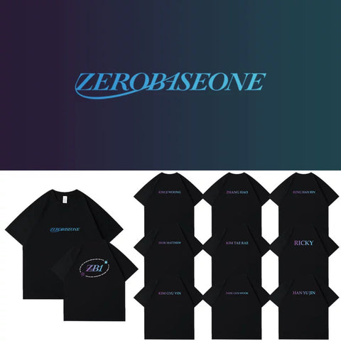 ZEROBASEONE ZB1 DEBUT MEMBER NAMES T-SHIRT