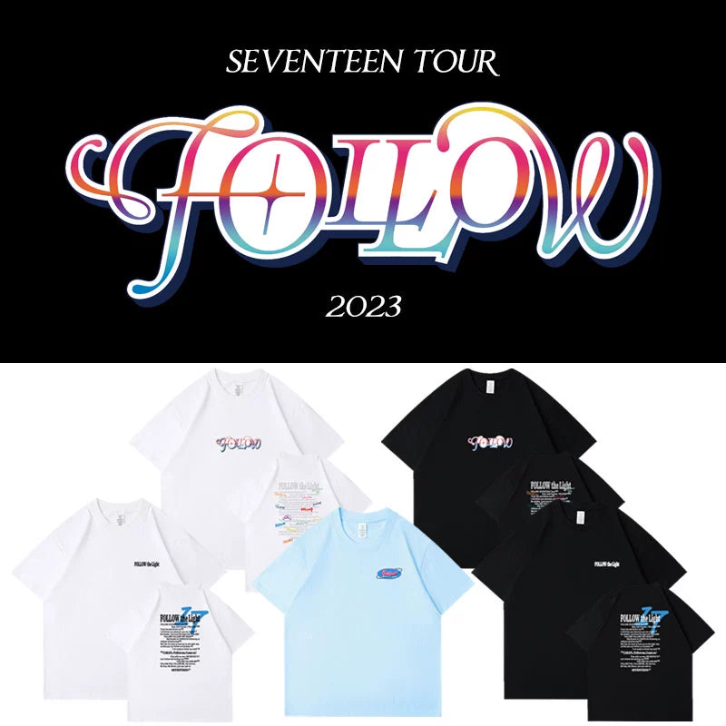 SEVENTEEN FOLLOW 2023 TOUR CONCERT T-SHIRT – IDOLS FASHION SEVENTEEN FOLLOW 2023 TOUR CONCERT T-SHIRT – IDOLS FASHION