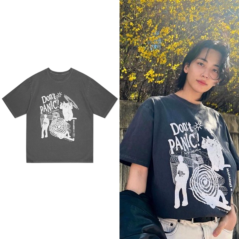 SEVENTEEN JEONGHAN DON'T PANIC GREY T-SHIRT – IDOLS FASHION SEVENTEEN JEONGHAN DON'T PANIC GREY T-SHIRT – IDOLS FASHION