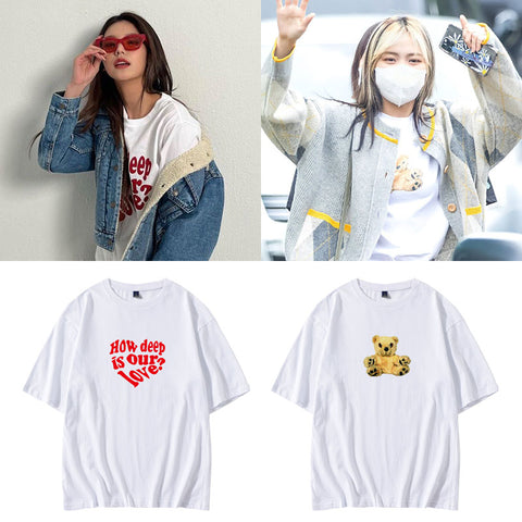 ITZY RYUJIN YEJI HOW DEEP IS OUR LOVE & TEDDY T-SHIRT