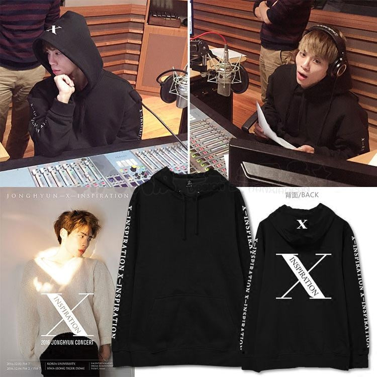 SHINee ジョンヒョン JONGHYUN パーカー フーディ SHINee JONGHYUN INSPIRED HOODIE BLACK ジョンヒョン フーディ
