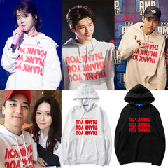 IU BIG BANG SEUNGRI IKON BI THANK YOU HOODIE