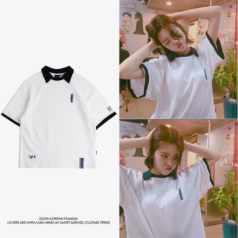 AFTER SCHOOL LIZZY ROMANTIC CROWN POLO SHIRT