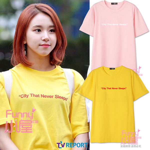 TWICE CHAEYOUNG CITY THAT NEVER SLEEPS T-SHIRT