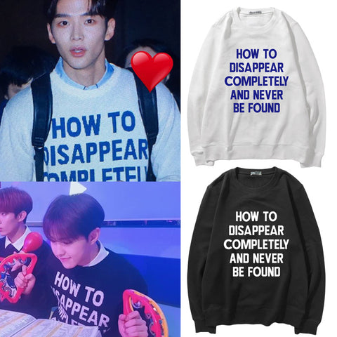 SEVENTEEN HOSHI SF9 ROWOON HOW TO DISAPPEAR COMPLETELY SWEATER